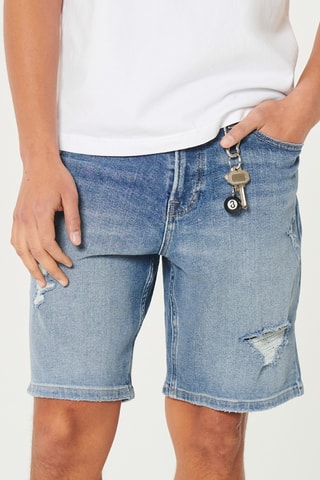 Spijkershort Loose Fit - Kobaltblauw