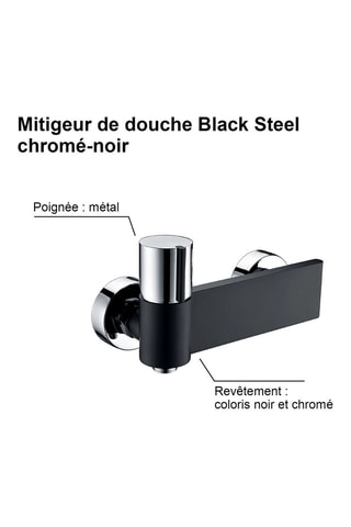 Mitigeur de douche Black Steel
