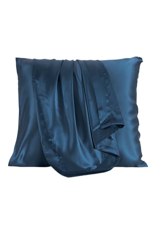 Federa in seta Silence de soie - Blu scuro
