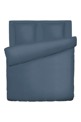 Parure copripiumino in garza di cotone 85 fili/cm² - Blu