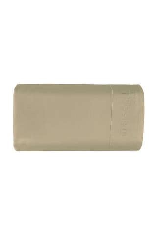 Lenzuolo sopra in raso di cotone 80 fili/cm² - Kaki chiaro