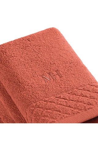 4 asciugamani ospite Eden - Terracotta - 30 x 30 cm