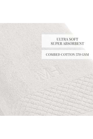 2 asciugamani Eden - Bianco - 70 x 140 cm