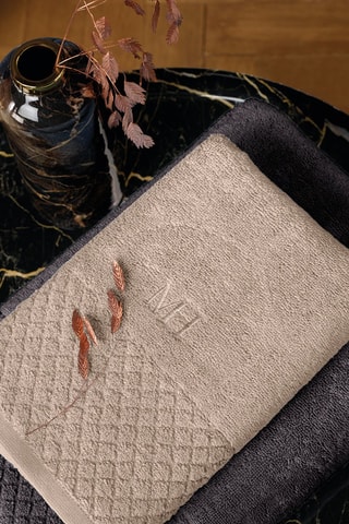 2 asciugamani Eden - Taupe - 50 x 100 cm