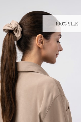 3 scrunchie in seta Vespera - Beige