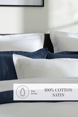 Lenzuolo sopra in raso di cotone Paris - Bianco