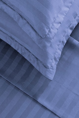 Parure lenzuola in raso di cotone Dobby - Blu