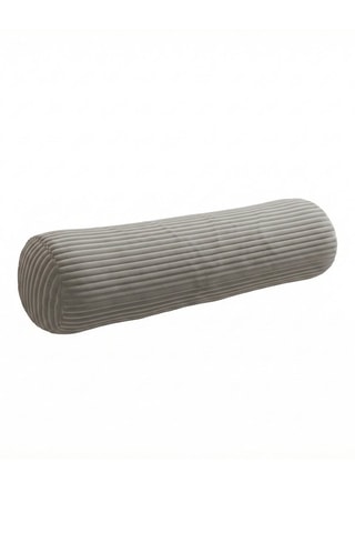 Coussin - Gris - 20 x 80 x 7 cm - Toucher velours côtelé