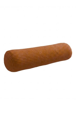 Coussin - Marron - 20 x 80 x 7 cm - Toucher velours côtelé