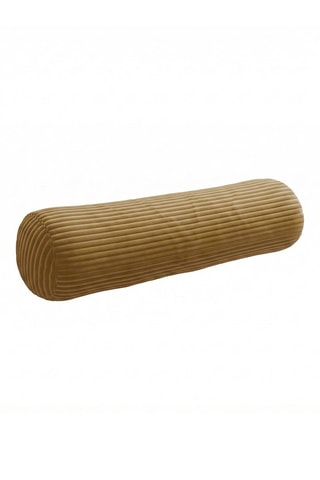 Coussin - Taupe - 20 x 80 x 7 cm - Toucher velours côtelé