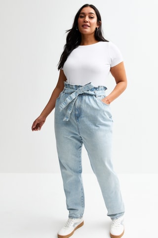 Jean taille haute - Bleu