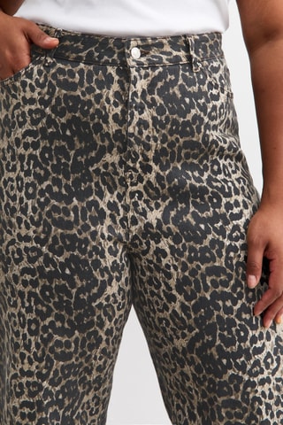 Pantalon wide legs - Marron clair et anthracite