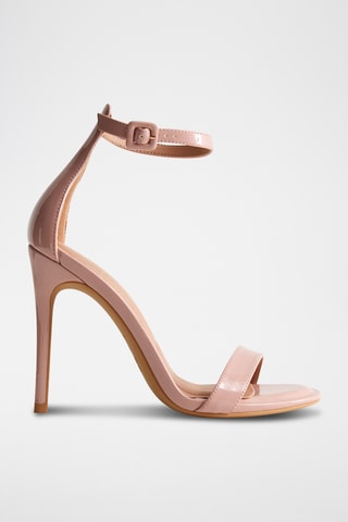 Sandales à talons vernies - Beige