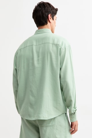 Chemise oversize en lin - Vert d’eau