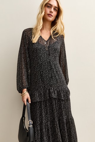 Robe volantée - Noir