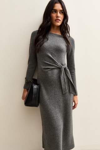 Robe midi - Gris
