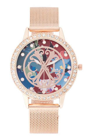 Reloj de cuarzo de metal aleado - Rosa dorado