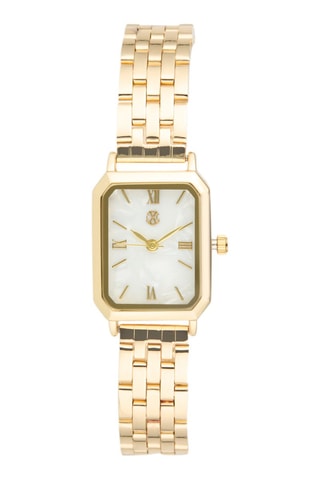 Reloj de cuarzo de aleación - Dorado y blanco