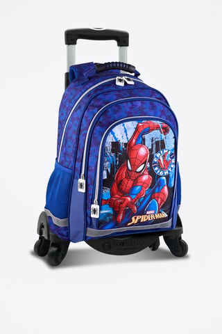 Zaino Spiderman Marvel con ruote - Blu e rosso