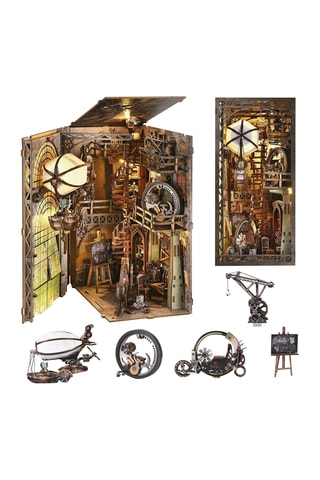 Puzzle 3D book nook in legno L'Entrepôt de l'Oncle Pete - Da 14 anni