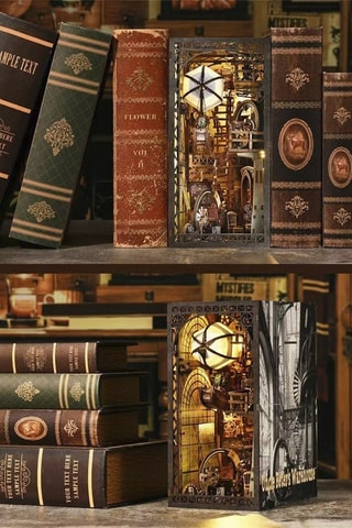 Puzzle 3D book nook in legno L'Entrepôt de l'Oncle Pete - Da 14 anni