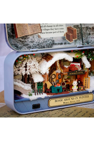 Maquete 3D dobrável em madeira Passeios de inverno - A partir dos 14 anos