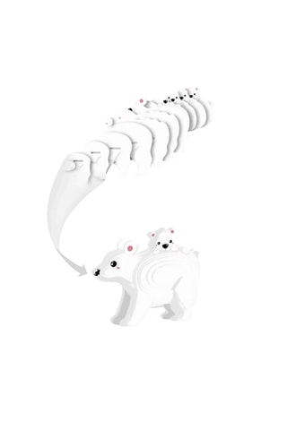 Puzzle 3D Orso bianco - 28 pezzi - Da 3 anni
