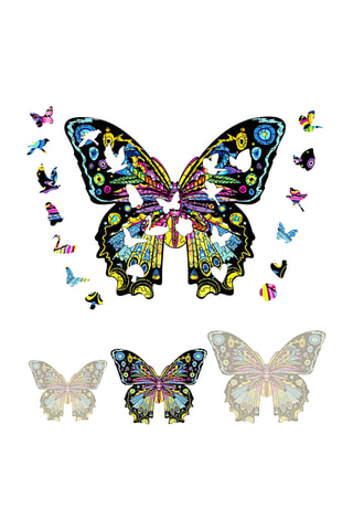 Puzzle in legno Farfalla - 200 pezzi - Da 6 anni