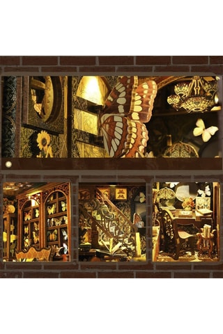 Puzzle 3D book nook in legno Collection Papillons - Da 14 anni