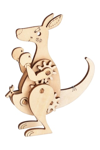 Modellino 3D canguro in legno - 20 pezzi - Da 8 anni