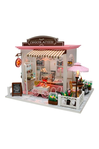 Modellino 3D cioccolateria cocco LED in legno  - Da 14 anni