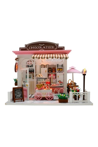 Modellino 3D cioccolateria cocco LED in legno  - Da 14 anni