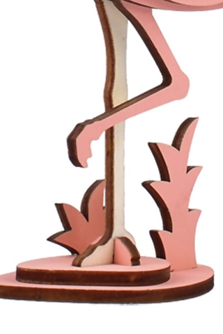 Modellino 3D fenicottero in legno - 20 pezzi - Da 8 anni
