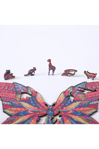 Puzzle farfalla in legno
