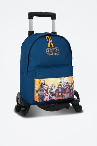 Zaino Naruto Shippuden con ruote - Blu e giallo