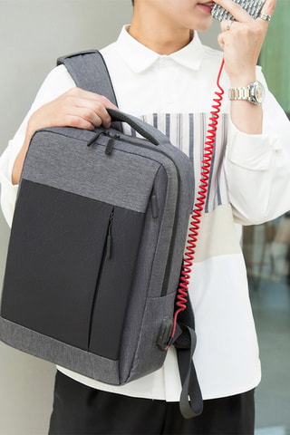 Zaino connesso - Cotone - Grigio e nero