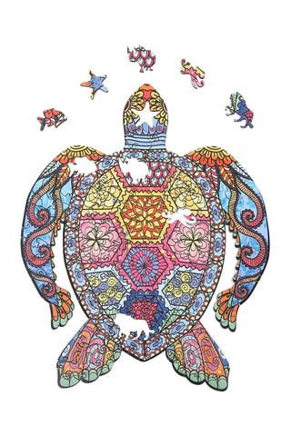 Puzzle tartaruga 3D in legno - Da 3 anni - A4