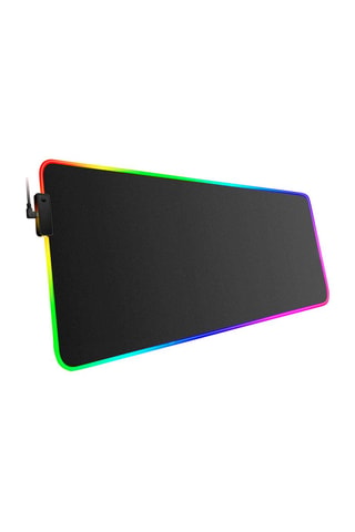 Tappetino mouse gaming XXL con LED RGB - Nero