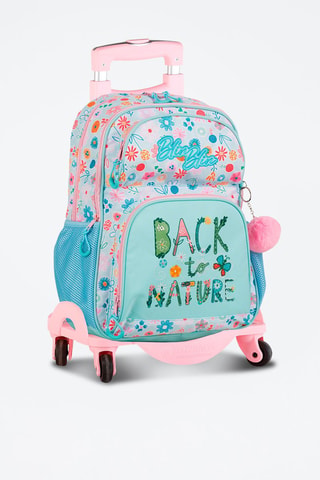 Zaino trolley Back To Nature - Rosa e verde