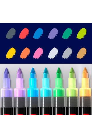 12 pennarelli per pittura acrilica - 12 inchiostri