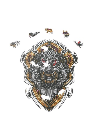 Puzzle leone 3D in legno - Da 3 anni - A3