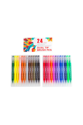 24 pennarelli a punta doppia - 1-2 mm/0,4 mm