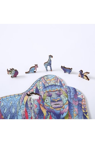 Puzzle gorilla 3D in legno - Da 3 anni - A4