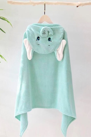 Mantella da bagno in pile - Blu