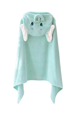 Mantella da bagno in pile - Blu