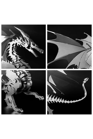 Maquete 3D de dragão em aço inoxidável - A partir dos 14 anos