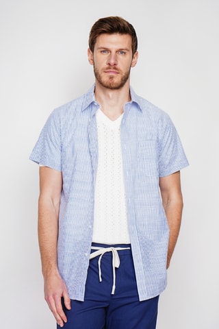 Camisa de lino - Azul marino