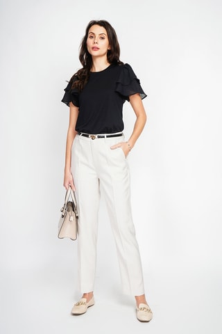 Top de lino - Negro