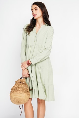 Vestido de lino - Verde
