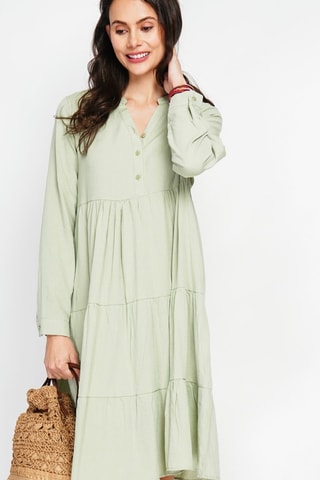 Vestido de lino - Verde